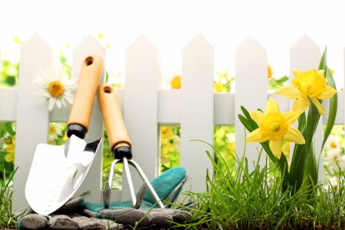 Risk assessment being carried out for a garden service