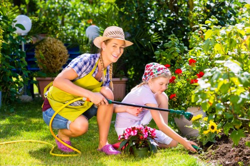 Low-carbon van used for sustainable gardening work in Sidcup